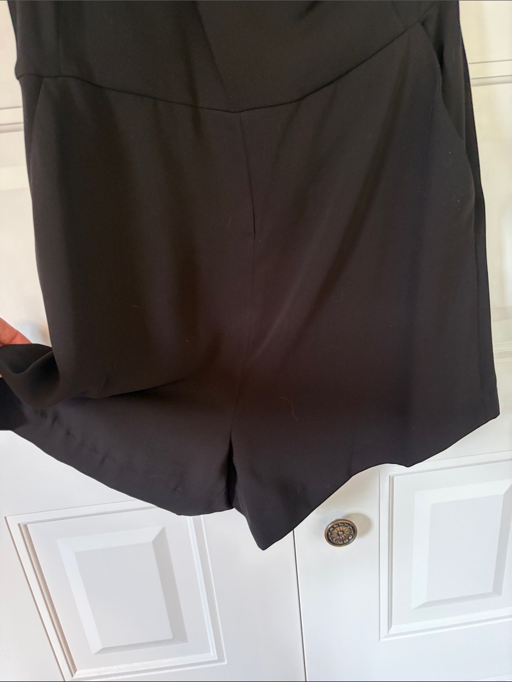 CeCe Black One-Shoulder Bow Romper - Picture 5 of 8